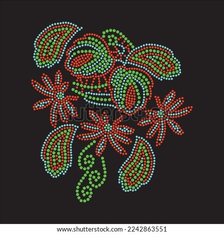 Rhinestone heat transfer prints designed for textile clothing fashion.Beatiful floral rhinestone design.