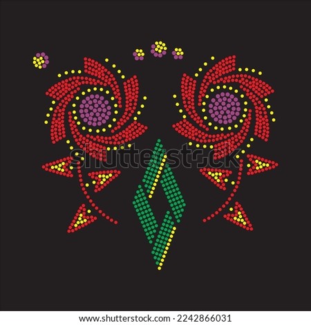 Rhinestone heat transfer prints designed for textile clothing fashion.Beatiful geomethric rhinestone design.