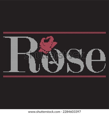 Rhinestone heat transfer prints designed for textile clothing fashion.Beatiful words rhinestone design