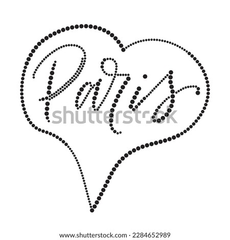 Rhinestone heat transfer prints designed for textile clothing fashion.Beatiful Paris letter rhinestone design