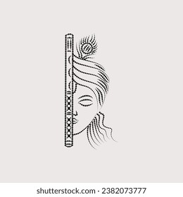 rhinestone Krishna vector t shirt design