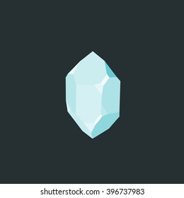 Rhinestone. Polygonal shape. Minimal abstract shape. Sacred geometry. Stock vector.