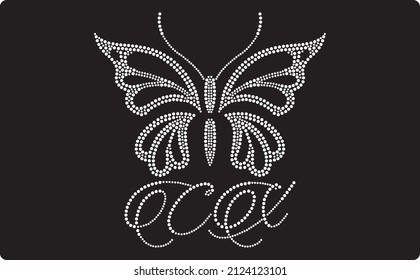 Rhinestone t-shirt design vector file.