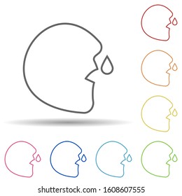 Rhinitis, disease, medical in multi color style icon. Simple thin line, outline vector of charity icons for ui and ux, website or mobile application