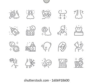 Rhinitis Well-crafted Pixel Perfect Vector Thin Line Icons 30 2x Grid for Web Graphics and Apps. Simple Minimal Pictogram