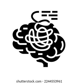 rhink brain human glyph icon vector. rhink brain human sign. isolated symbol illustration