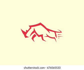 Rhino Abstract logotype illustration