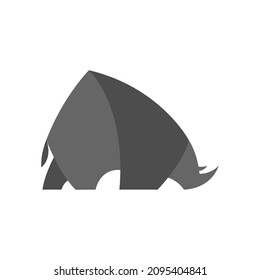 Rhino abstract vector logo or icon template, sign or symbol.