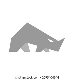 Rhino abstract vector logo or icon template, sign or symbol.
