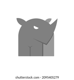 Rhino abstract vector logo or icon template, sign or symbol.