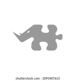 Rhino abstract vector logo or icon template, sign or symbol.