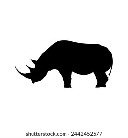 rhino animal icon shape eps 10