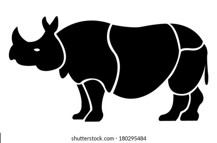 Rhino animal illustration