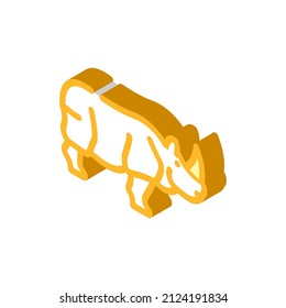 rhino animal isometric icon vector. rhino animal sign. isolated symbol illustration