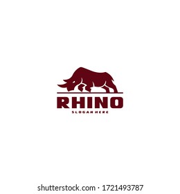 Rhino animal logo vector design