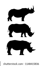 Rhino Animal Silhouette Pack