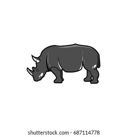 Rhino animal vector art