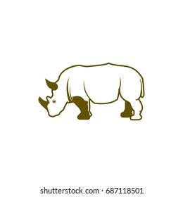 Rhino animal vector art