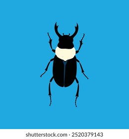 O "Rhino Beetle vetor art illustration" é um arquivo de design gráfico digital de alta qualidade com uma representação detalhada e estilizada de um besouro de rinoceronte, perfeito para projetos criativos e materiais de impressão.