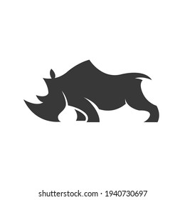 Rhinoschwarzes Design-Logo Symbol Vektorgrafik