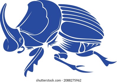 Rhino Bug Vector Design for Monogram Logo