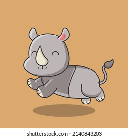 rhino cartoon character jungle zebra cute rhinoceros africa animal tatto horn fauna icon safari zoo