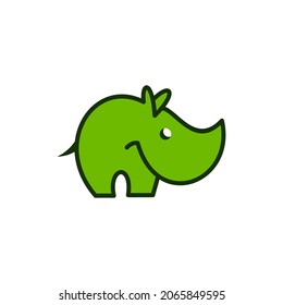 rhino cartoon logo simple but clean