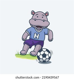 rhino character logo design template