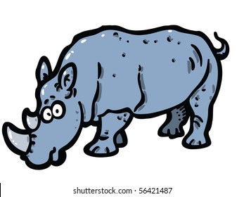 Rhino color illustration