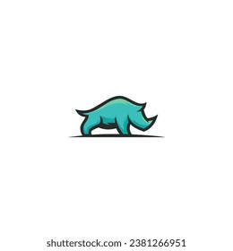 Plantilla de diseño vectorial de ilustración Rhino Concept. 
Adecuado para la Industria Creativa, Multimedia, el entretenimiento, la Educación, la Tienda y cualquier negocio relacionado