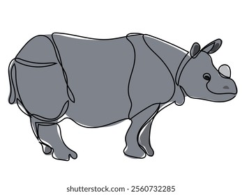 Rhino in continuous line drawing and can be edited later