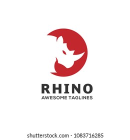 Rhino creative logo vector template
