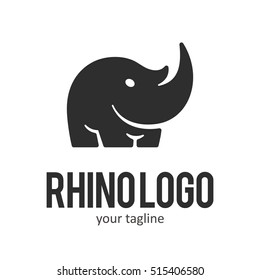 RHINO CUTE HEAD LOGO ICON SYMBOL EMBLEM TEMPLATE