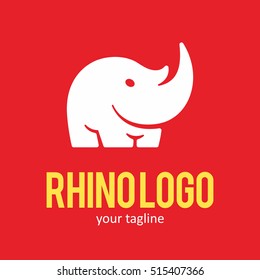 RHINO CUTE HEAD LOGO ICON SYMBOL EMBLEM TEMPLATE