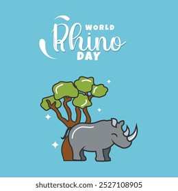 Design vetorial do Rhino Day Groovy