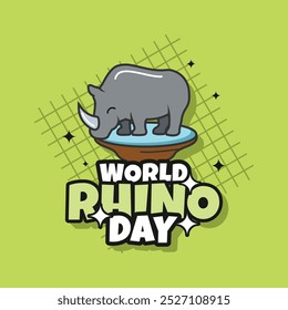 Design vetorial do Rhino Day Groovy