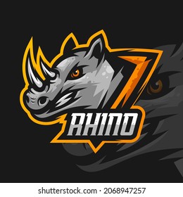 Rhino E Sports Mascot Logo