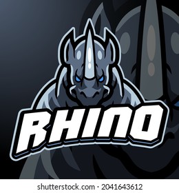 Rhino Esport logo. Suitable for team logo or esport logo and mascot logo, or tshirt design.