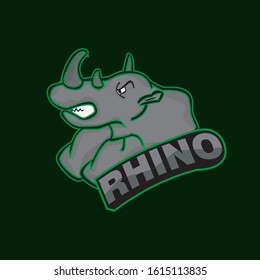 Rhino eSports logo design. Rhino mascot design
