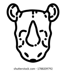 Rhino Flat Icon Isolated On White Background