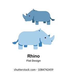 Rhino flat illustration