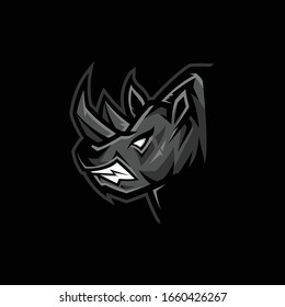 Rhino Head Esport Logo Illustration