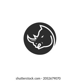 rhino head icon vector illustration design template