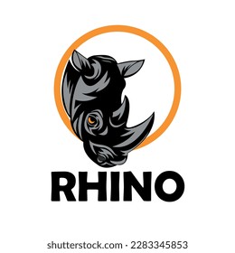 rhino head icon vector. illustration of a rhino design vector