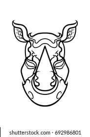 Rhino head illustration