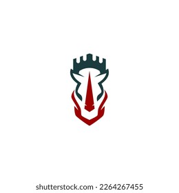 rhino head logo design, animal head abstract logo