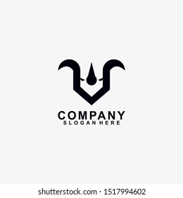 Rhino Head Logo Design Template. Modern Design. Vector Illustration