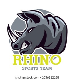 Rhino Head Logo Emblem Template Vector