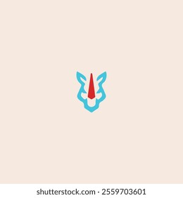 Rhino head logo icon flat vector design.