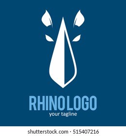 RHINO HEAD LOGO ICON SYMBOL EMBLEM TEMPLATE
